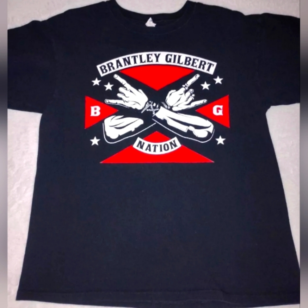 VINTAGE BRANTLEY GILBERT NATION STONE COLD COUNTRY PROMO TOUR T SHIRT LARGE